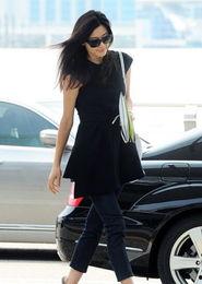 全智贤生活照街拍图片,随性街拍尽显女神魅力